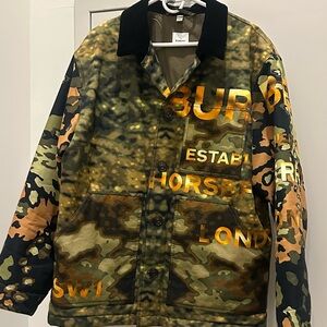Camouflage Jacket with Black Collar